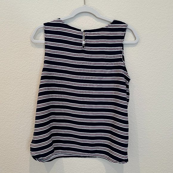 Talbots Blue, Pink and White Stripe Tank Top - Picture 3 of 4